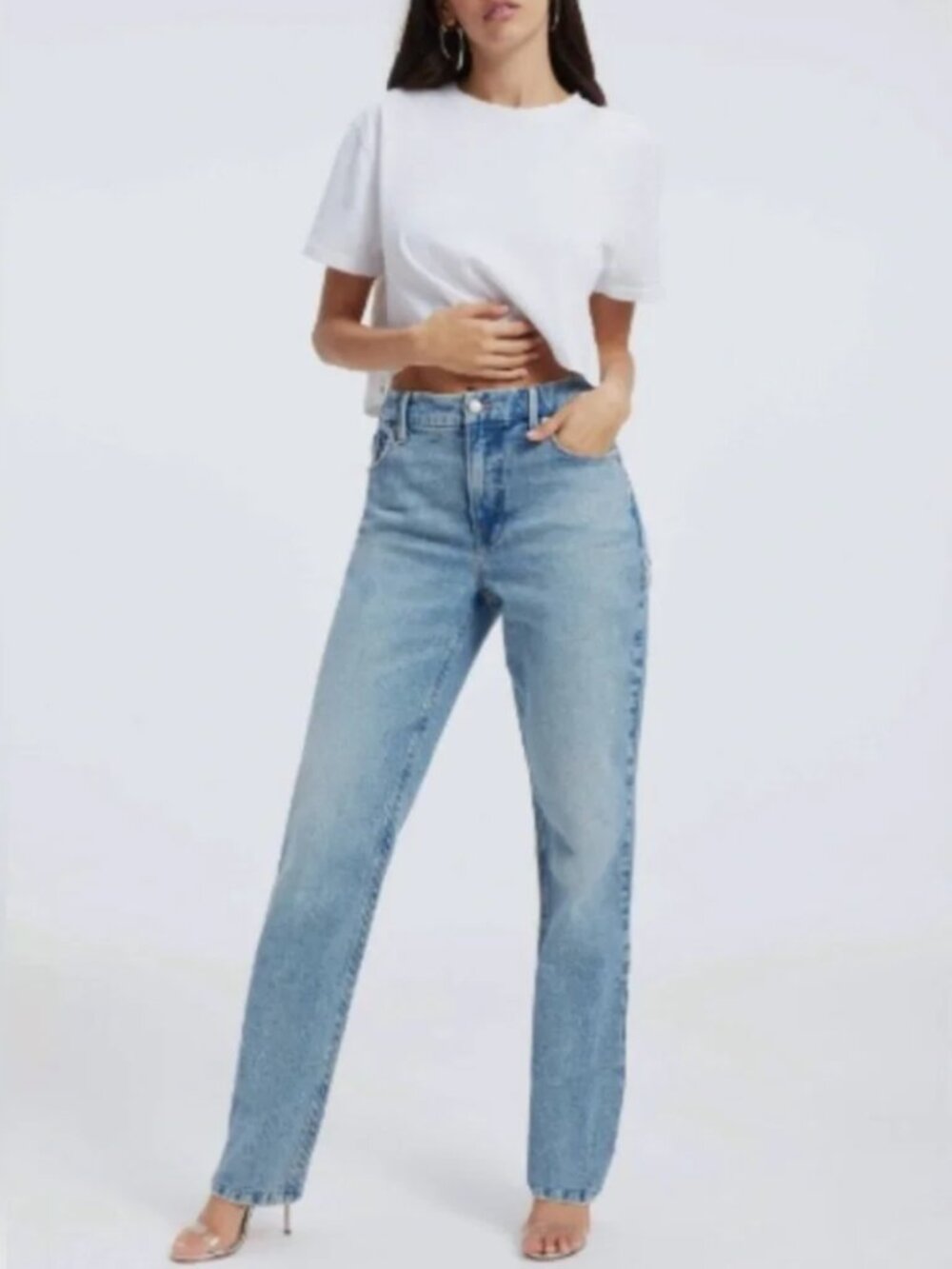 [Good American] Good Icon High Waisted Straight Jeans - Size 4/27